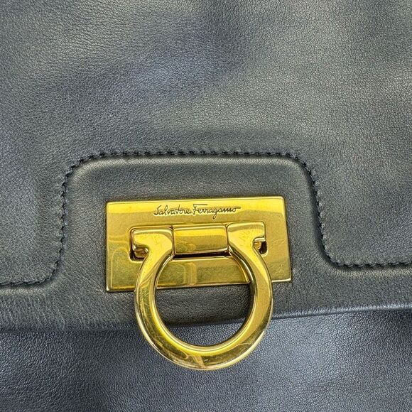 Salvatore Ferragamo Trifolio Black Leather Backpack - Picture 4 of 15